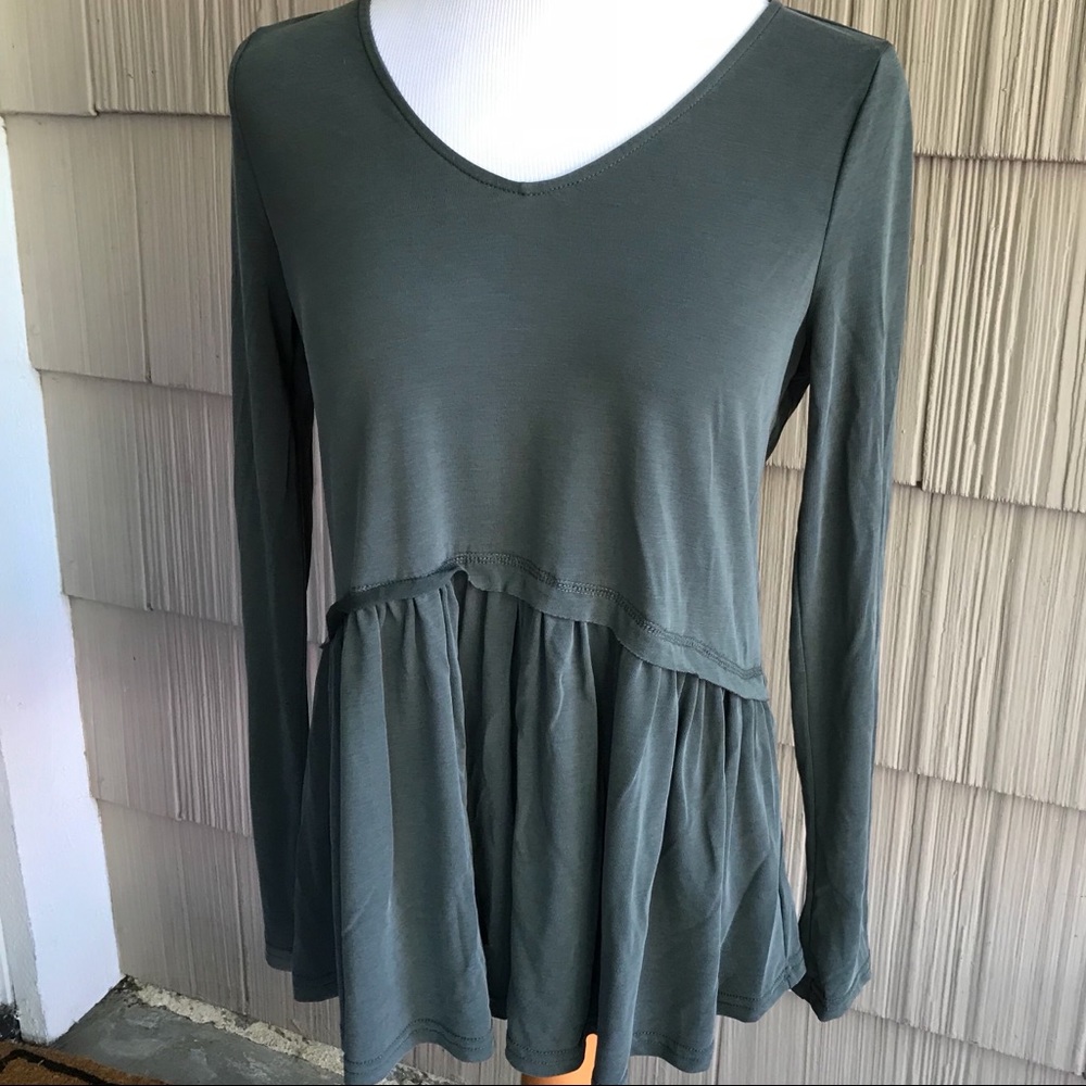 Green Ruffle T-shirt